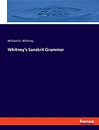 Cover image for WHITNEY'S SANSKRIT GRAMMAR